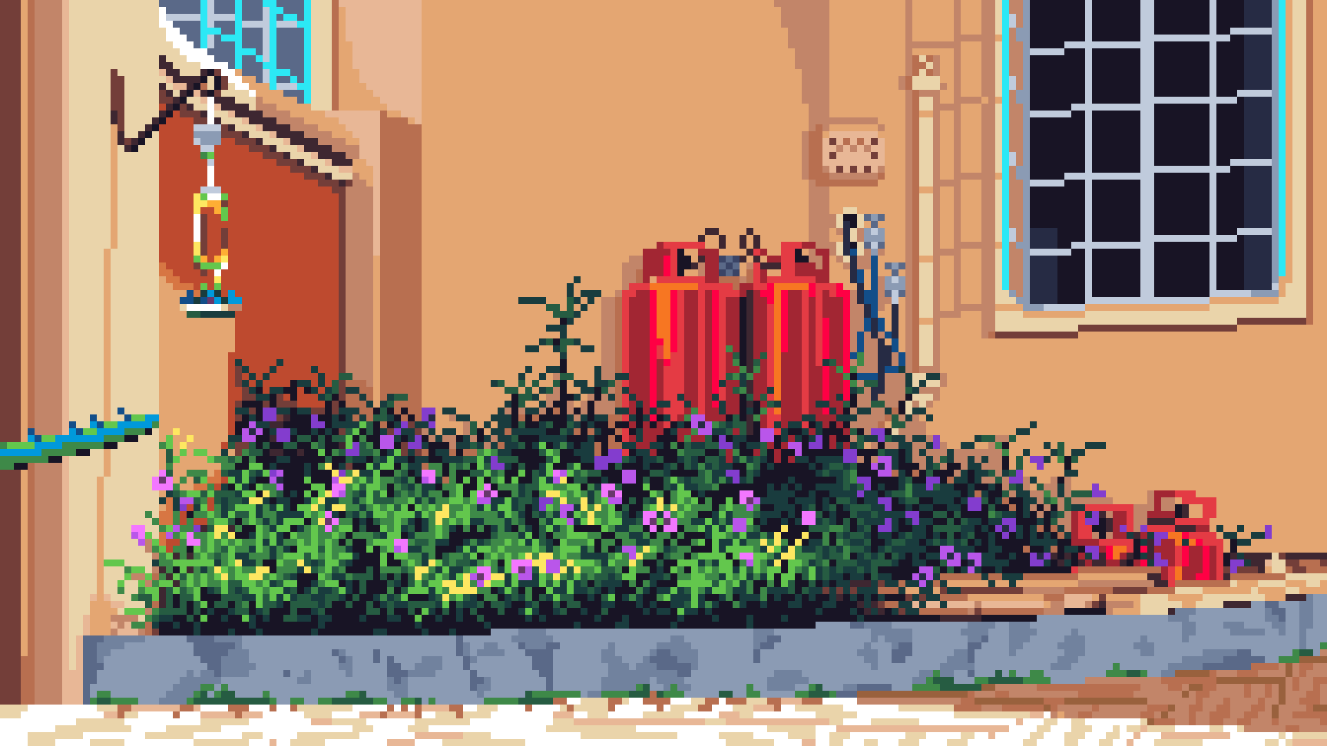 bushes scene